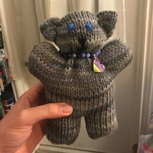Handmade teddy bear and bracelet